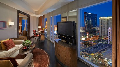 Panorama Strip View One Bedroom Suite Waldorf Astoria Las